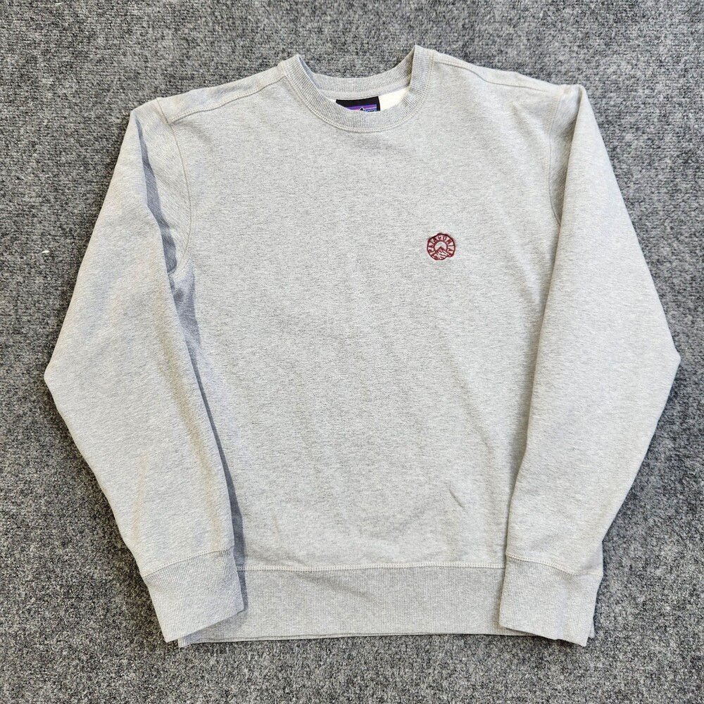 Patagonia Crew Sweatshirt Mens XS Gray Fleece Logo Crewneck Pullover Casual